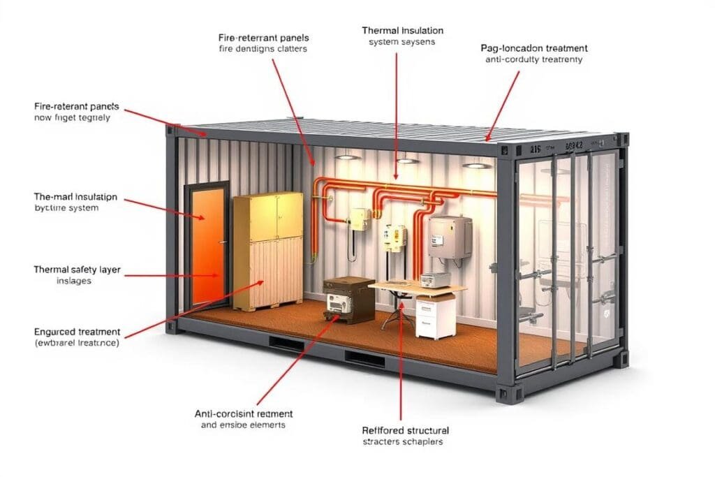 Industrial safety features of container offices for Greater Noida plants