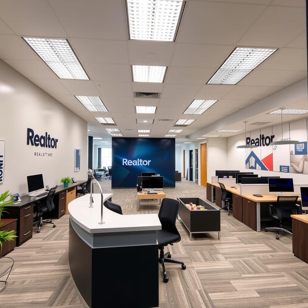 Interior layout of realtor container office