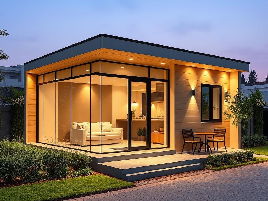 Luxury prefab cabin with glass walls on Sohna Road Gurgaon Luxury prefab cabin with glass walls on Sohna Road Gurgaon