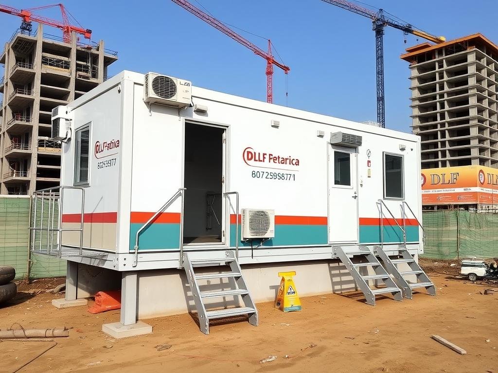 Modular site office at DLF construction project in Gurgaon Modular site office at DLF construction project in Gurgaon