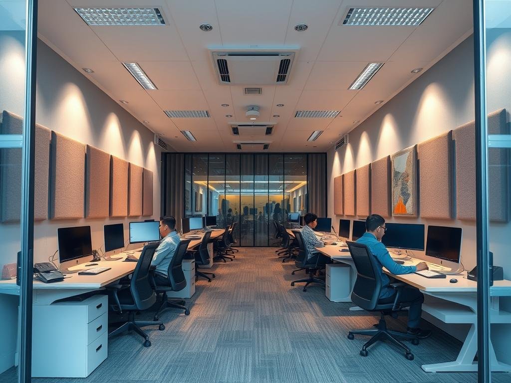 Optimized workspace layout in Noida container office for IT teams