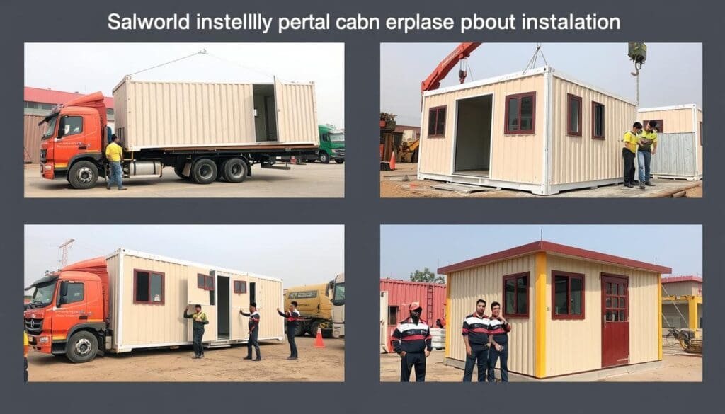 Porta cabin delivery and installation process in Delhi NCR Porta cabin delivery and installation process in Delhi NCR