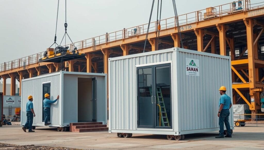 Portable cabin installation process in Sector 16 Faridabad