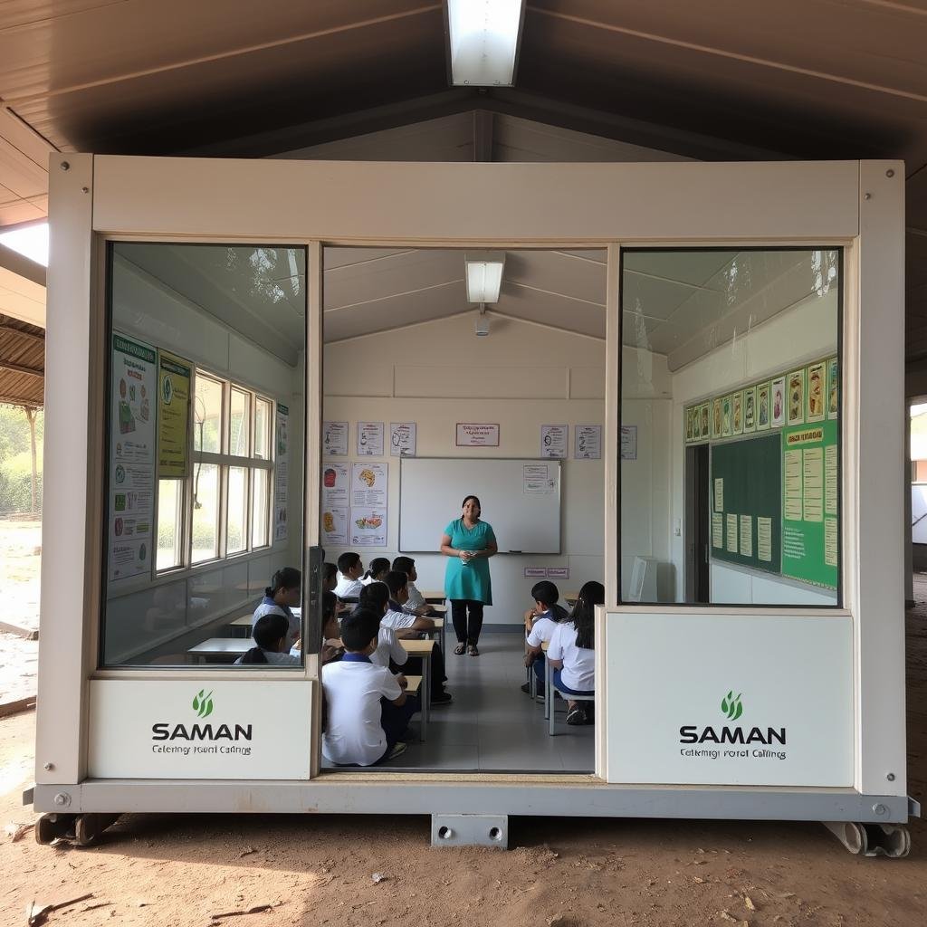 Portable classroom in Faridabad school Portable classroom in Faridabad school