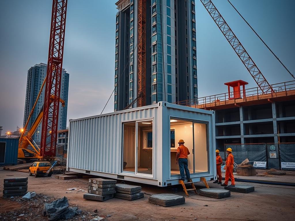 Quick deployment of container office in DLF Phase