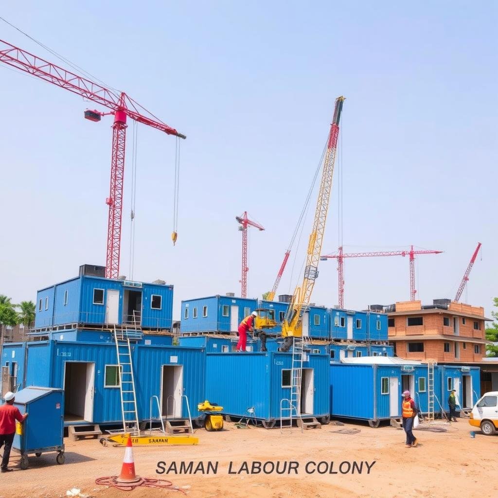 Rapid deployment of labour colony units in East Delhi