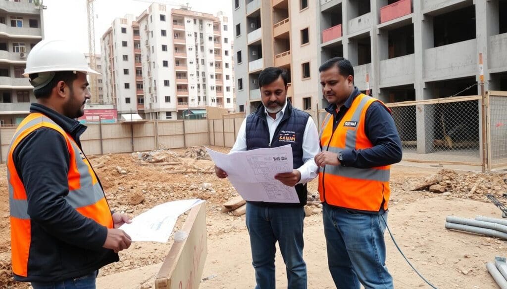 SAMAN Portable team providing on-site assessment for labour colony in East Delhi