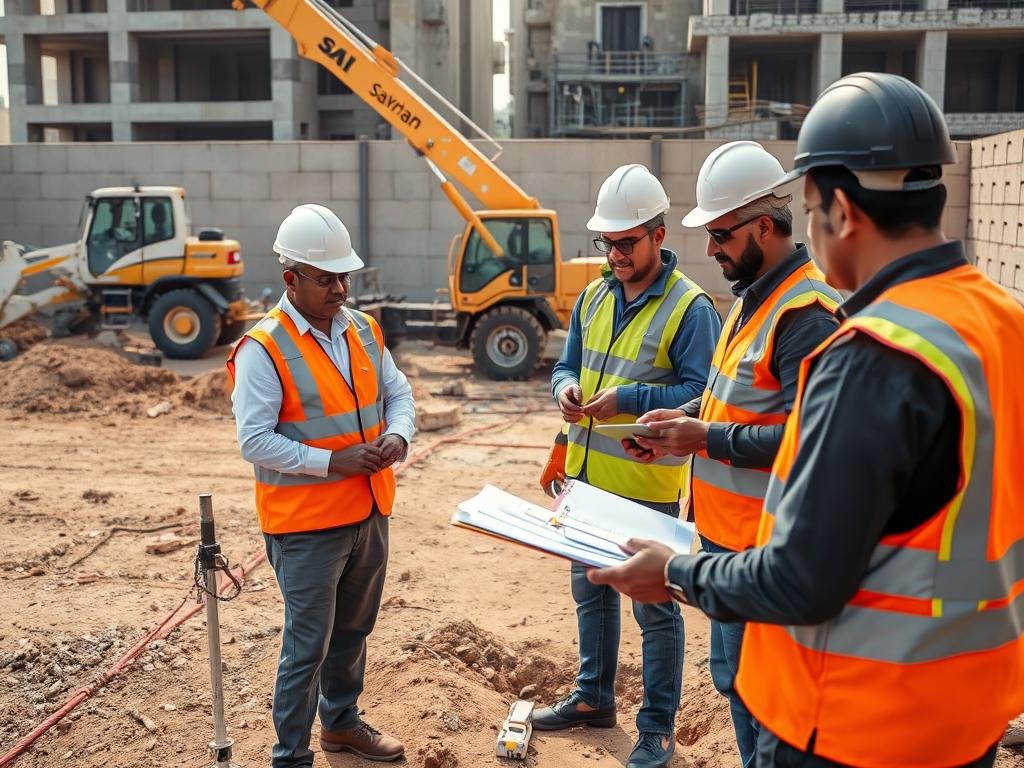 SAMAN team conducting site assessment and compliance check in West Delhi