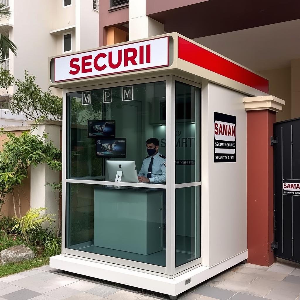 Security cabin at residential complex in Delhi Security cabin at residential complex in Delhi
