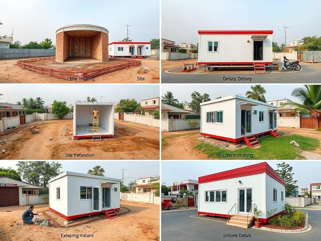 Time-lapse of rapid portable office installation in Saket, South Delhi