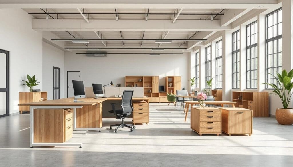 sustainable material options in modular office design