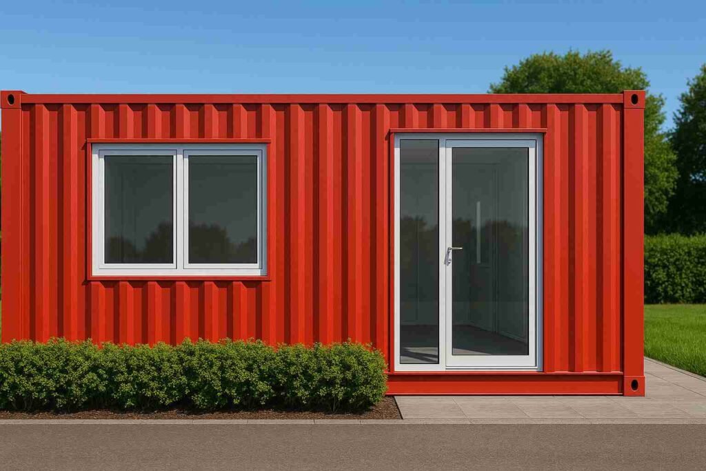 10ft red portable container office.