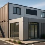 Container Office Design - Eco-friendly container office with solar panels