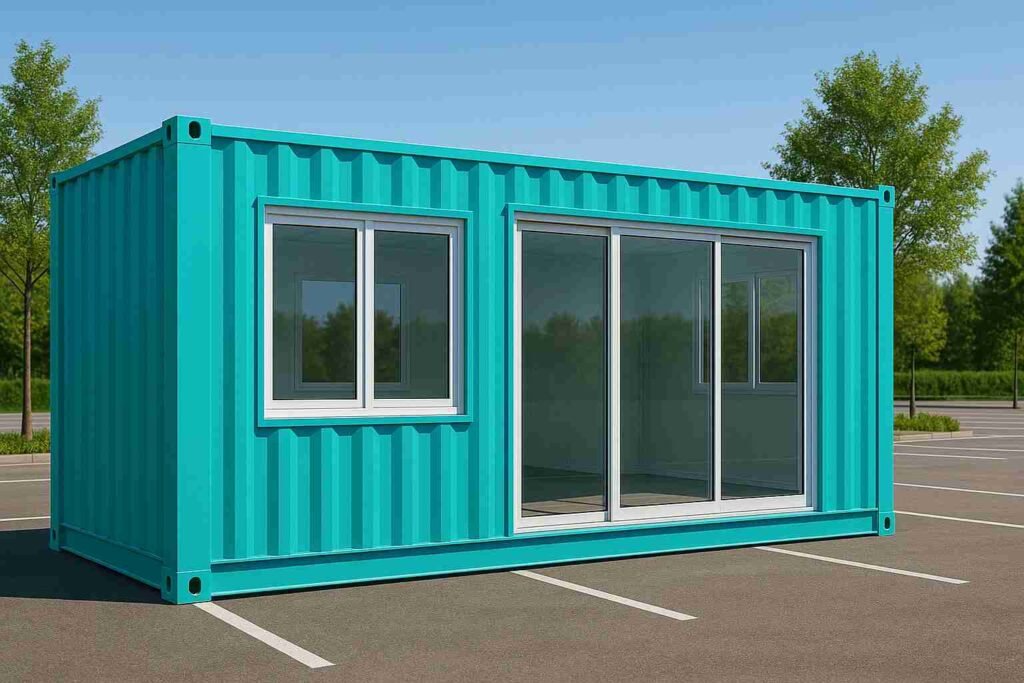 Standard turquoise container office cabin