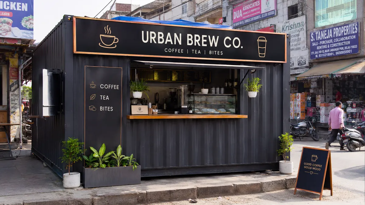Container Cafe in North Delhi: Factory-Built Cafés for Civil Lines, Kamla Nagar & GTB Nagar